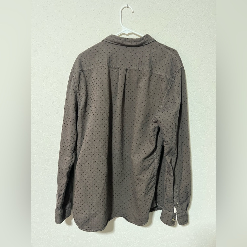 Vans Button Down Shirt Brown Pattern - image 2